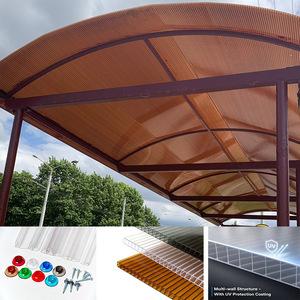 Tente de camping extérieure rigide <span class=keywords><strong>jaune</strong></span> de qualité supérieure résistante à la grêle, abri cabane, chalet, plaque en polycarbonate creux - Product Image 1