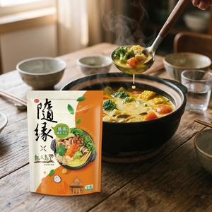 Base de soupe instantanée Vedan au curcuma et à la noix de coco, faible en sel, légumes déshydratés, végétalienne, prête à cuisiner - Product Image 1