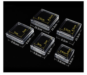 Đồ trang sức trong suốt Acrylic Loose đá quý hộp bộ nhớ bông đệm từ hộp đồ trang sức - Product Image 6