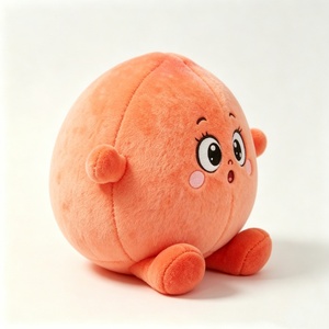 ตุ๊กตาพีชน่ารักแบบกำหนดเองได้ หมอนตุ๊กตาขนนุ่มน่ารักสำหรับเด็กและห้องพัก ตุ๊กตาผลไม้พีชทรงกลมนุ่มนิ่ม - Product Image 4