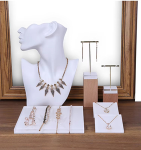 Good Quality Counter Window Showcase Bracelet <b>Earrings</b> Ring Necklace Stand Display Props Set for Store - Product Image 4