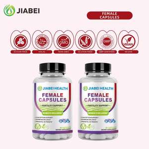 OEM ODM FEMALE <span class=keywords><strong>fertility</strong></span> <span class=keywords><strong>Supplement</strong></span> สมุนไพรแคปซูลพริกไทยดำสารสกัดจากผลไม้ ashwagandha ราก Trace Elements วิตามิน - Product Image 3