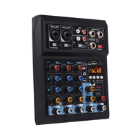 Petit mixeur 4 canaux, mixeur audio professionnel, 100 effets DSP, contrôleur DJ/console audio pour enregistrement en studio, scène live