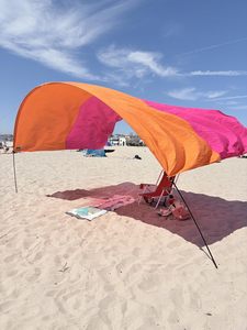 Nuova Tenda <span class=keywords><strong>da</strong></span> Spiaggia Portatile Antivento a Montaggio Rapido, Gazebo Promozionale con Apertura Automatica a Vento, Riparo Parasole per Campeggio - Product Image 3