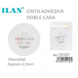 Nastro biadesivo Ilan 15mmx6m Spessore 2,5mm - Product Image 1