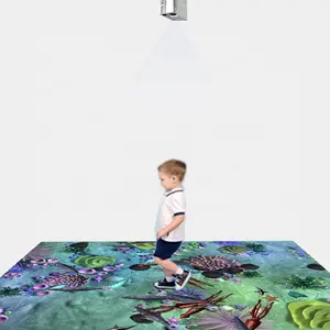 Chariot all-in-one version interactive floor projection system, 3D interactive mapping projector games display.