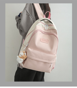 Lightweight Fashion <b>School</b> <b>Backpack</b> Unisex <b>Waterproof</b> Nylon Zipper Closure Travel Rucksack Sports High <b>School</b> - Product Image 4