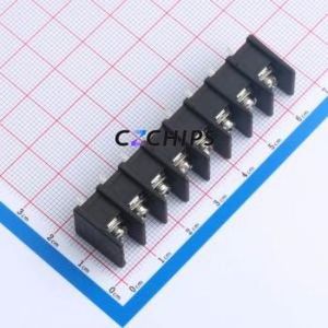 MX25C-7.62-08P-BK01-Cu-S-A Barrier Terminal Block Through hole,P=7.62mm Connector Two Sides 7.62mm 1x8P Straight Pin - Product Image 1