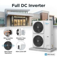 Midea 380V 3 Faz Ticari VRF Dış Ünite Isı Pompası Çok Bölgeli Klima Sistemi Maksimum 4 İç Üniteye Destekliyor