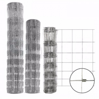 Clôture de champ en treillis soudé à nœuds fixes galvanisé avec joint à charnière, 2,2 mm, 2,5 mm, 2,7 mm, pour bétail, moutons, cerfs, élevages