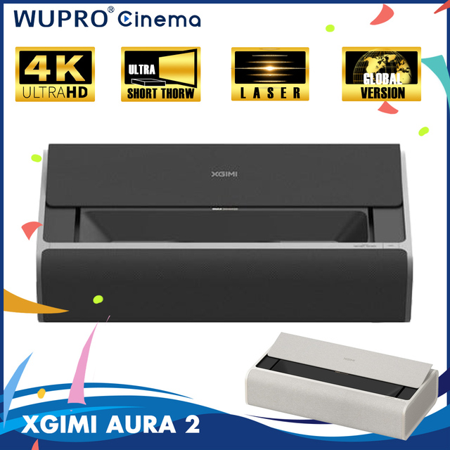 Hot Selling XGIMI Aura 2 Ultra Short Throw DLP Projector 4K UHD 2300 ISO Lumens HDR10+ Home Theater UST Triple Laser Projector