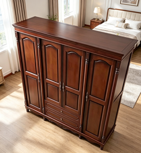 Armario Tradicional de Madera Maciza con Puertas de Panel Elevado y Diseño con Bisagras, Gran Capacidad, Estilo Antiguo - Product Image 6