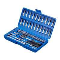 Vente chaude 46pcs Kit d'outils de réparation automatique Set Box Impact Socket Ratchet Tool Set Wrench Set Tool Kits Socket