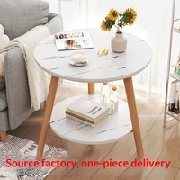 Table basse - Style européen - Bois massif - Moderne - Minimaliste - Tables d'appoint compactes pour balcon/salon - Petits appartements
