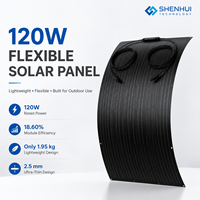 Panneau solaire flexible 120W, module solaire mono, IP67, étanche, léger, panneau PV pour la maison, le camping-car, le camping, les applications hors réseau