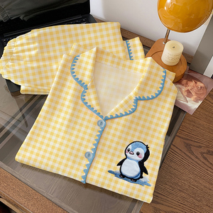 Conjunto <span class=keywords><strong>de</strong></span> <span class=keywords><strong>Pijama</strong></span> <span class=keywords><strong>de</strong></span> Manga Larga con Estampado <span class=keywords><strong>de</strong></span> <span class=keywords><strong>Pingüino</strong></span> <span class=keywords><strong>de</strong></span> Dibujos Animados para <span class=keywords><strong>Mujer</strong></span>, Venta al por Mayor - Product Image 3