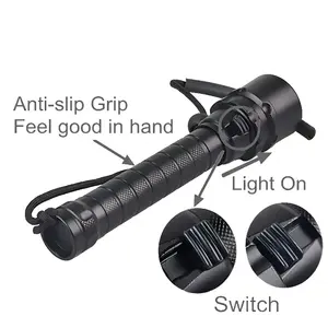 4000 Lumens T6 LED Diving Flashlight High Brightness IPX8 Most Powerful 80 Meters Underwater Lantern For Emergency Camping