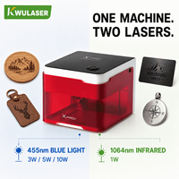 Machine de gravure laser compacte Fine Detail X-PRO 0,01 mm de précision 455 nm 1064 nm pour métaux, bijoux, bois, cadeaux, boutique