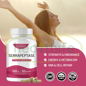 Healthife <span class=keywords><strong>Serrapeptase</strong></span> Enzym-Nahrungsergänzungsmittel 500mg 250000 SPU <span class=keywords><strong>Serrapeptase</strong></span> Kapseln - Product Image 3
