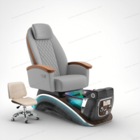 Nuevos muebles de salón de uñas, sillas de pedicura modernas de lujo, plataforma blanca, silla de masaje para manicura y pedicura, Spa de pies