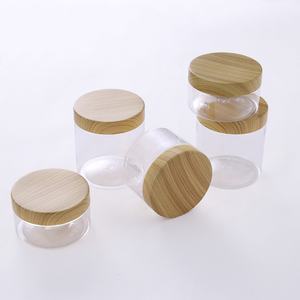 Frasco Hermético de 200 ml, Frasco de Plástico con Aspecto de Madera, Caja Transparente Vacía para Mascotas, Frasco para Cosméticos - Product Image 4