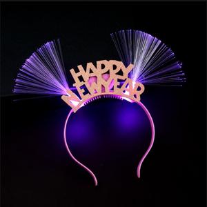 Diadema Led <span class=keywords><strong>de</strong></span> Año Nuevo iluminada, aro <span class=keywords><strong>de</strong></span> pelo <span class=keywords><strong>de</strong></span> fibra óptica, fiesta brillante, tocado brillante, Tiaras, favores <span class=keywords><strong>de</strong></span> vacaciones - Product Image 4