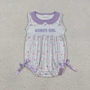 Ropa de Algodón Orgánico Suave de Alta Calidad para Niñas, Mono de Verano con Estampado de Camuflaje Marrón y Bordado de Pato, Venta al por Mayor para Boutiques Infantiles - Product Image 4