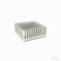 Radiateur en alliage d'aluminium CNC GLGNET sur mesure, série 6063 6000, dissipateur thermique pour CPU, montage sur carte PCB, dimensions personnalisées, couleur et surface au choix