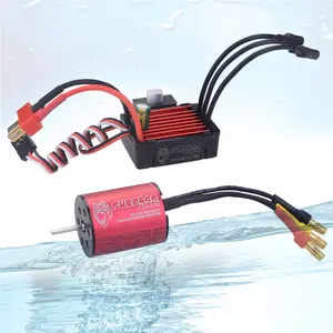 防水bldc无传感器2435 4500kv电机和25a esc组合，适用于1/16级遥控汽车履带