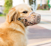 Grand panier à bouche en caoutchouc et en nylon à motif solide pour chien empêche de mordre et de mâcher pour chiens XL Bully