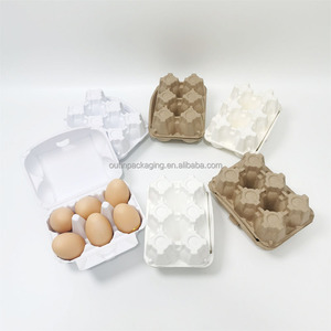 Confezioni per Uova Ecologiche a 6 Scomparti 100% Biodegradabili in Polpa di Carta Modellata per Alimenti Marca <span class=keywords><strong>OUTIN</strong></span> Modello E6 - Product Image 3