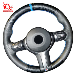 Cubierta de <span class=keywords><strong>volante</strong></span> de fibra de carbono de coche de cuero personalizado para <span class=keywords><strong>BMW</strong></span> X5 M50d 2 3 Series X6 M 2016 - Product Image 3