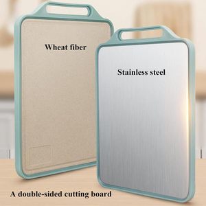 Planche à découper rectangulaire double face écologique en acier inoxydable, pour décongeler, fruits, anti-moisissure, pâte, antibactérienne, nouvelle cuisine - Product Image 3