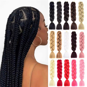 Long Hair <strong>Braids</strong> High-temperature Colorful Gradient <strong>Braid</strong> Synthetic Hair Hop Style Pigtail Hairpiece Blonde <strong>Extensions</strong> - Product Image 1