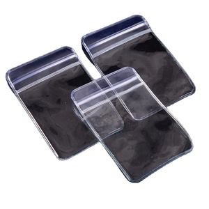 custom printed vinyl pvc recycled self adhesive seal waterproof clear plastic PVC jewelry pouch Grip Ziplock Bag Thickened