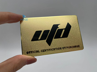 Tarjetas de Visita de Metal Doradas en Blanco para Grabado Láser