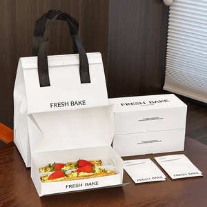 Cajas para Pasteles con Logotipo Personalizado, Biodegradables, Elegantes, Desechables, Plegables, para Panadería - Product Image 3