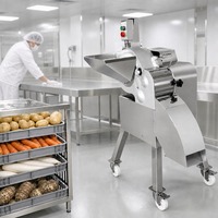 Trancheuse à pommes de terre commerciale, machine à découper les légumes automatiquement, machine à couper en dés pour les légumes