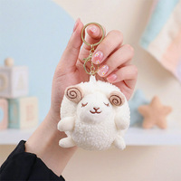 Porte-clés en peluche Mouton Gras, Breloque de sac en forme de Mouton, Jouet Cadeau en Polyester 8cm, 5-7 Ans, Unisexe, Coton PP TOYI X70