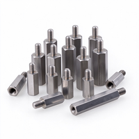 Custom Machining Carbon Steel Hex Spacer Male Female Thread Hexagonal Support Stud Fastener