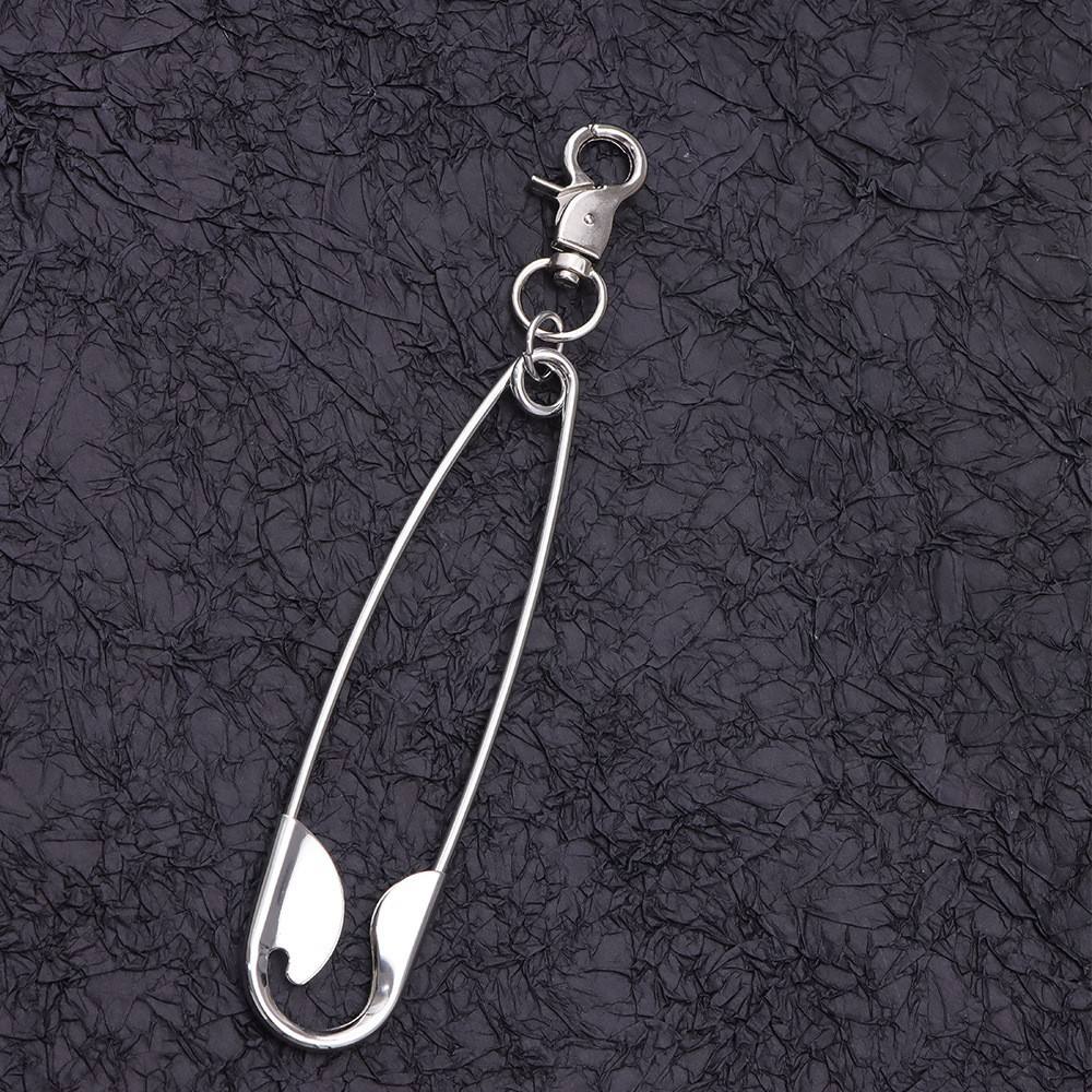 Large safety pin keychain