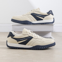 Nouvelles chaussures plates en cuir véritable pour hommes, style trainer allemand, grandes tailles, baskets décontractées respirantes
