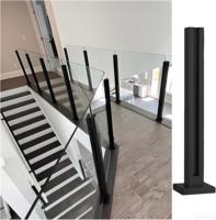 Poteau de garde-corps en verre, acier inoxydable 304, balustrade, balcon, terrasse, escalier, garde-corps sans cadre, garde-corps sans dessus, designs de terrasse