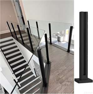 Poteau de garde-corps en verre, acier inoxydable 304, balustrade, balcon, <span class=keywords><strong>terrasse</strong></span>, escalier, garde-corps sans cadre, garde-corps sans dessus, designs de <span class=keywords><strong>terrasse</strong></span> - Product Image 4