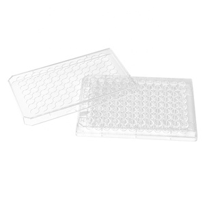 Disposable Sterile 96 Well Cell Culture Microplate For <b>Lab</b> Use Plastic Reaction Plate With Edge Design - Product Image 3