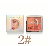 Nouvelle palette de fards à paupières et de blush 4 couleurs transfrontalière, application facile, haute brillance, contouring, longue tenue, inaltérable, taille standard