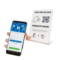 Impression personnalisée Acrylique Nfc Table Présentoir 213 Restaurant menu Nfc Google Review Nfc Stand table affichage