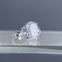 Bague en argent sterling 925 de la marque MuShan, 10ctw, 10*14mm, diamant Moissanite D VVS, plaqué or 18 carats, bijoux brevetés MST