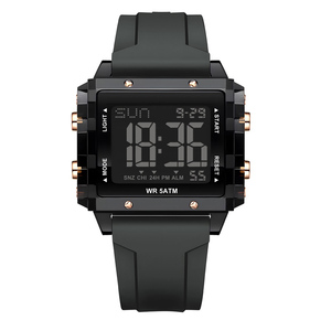 <span class=keywords><strong>Montre</strong></span> numérique sport pour hommes et femmes avec alarme et chronographe en silicone étanche à écran LCD carré-pour adolescents - Product Image 1