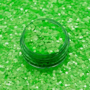Kolortek Résistant Aux Solvants Décoration De Noël Dot Chunky Glitters Neon Green Colors Flakes